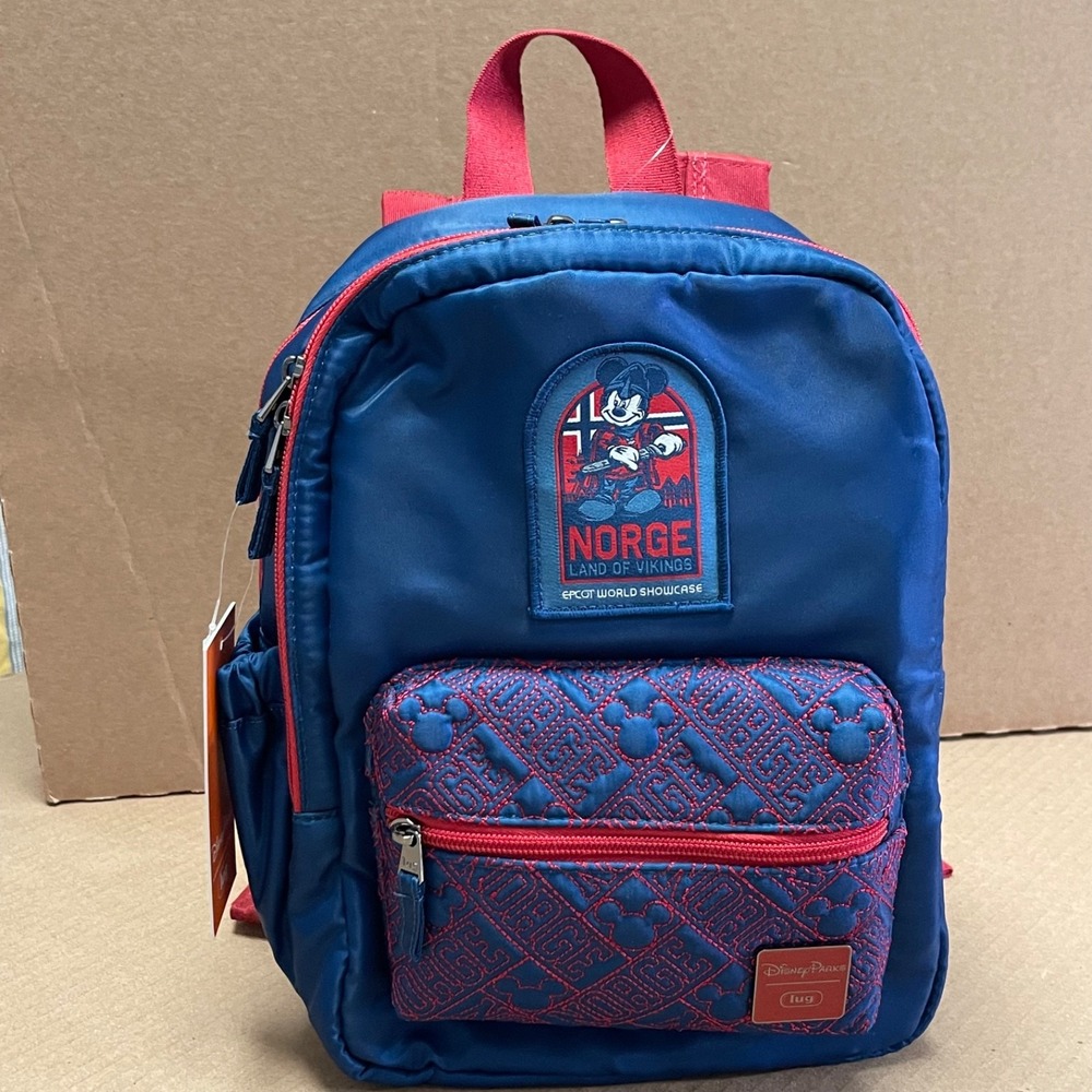 Disney EPCOT Norway Pavilion Viking Mickey Lug Volter Mini Backpack NORGE NWT